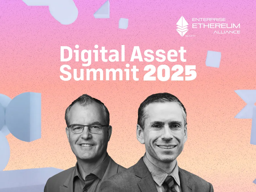 Artwork for EY, Microsoft, WalletConnect and Blockdaemon on Enterprise Ethereum at DAS